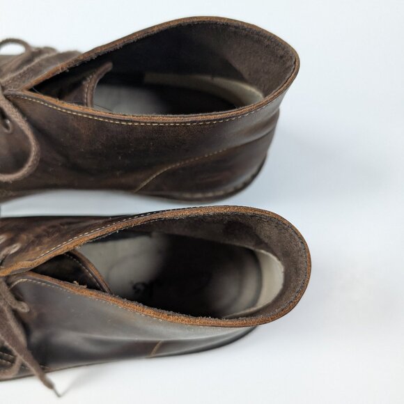 Great cond. CLARKS Bushacre 2 Men's Leather Chukka Boots Brown size 10 - Picture 5 of 13